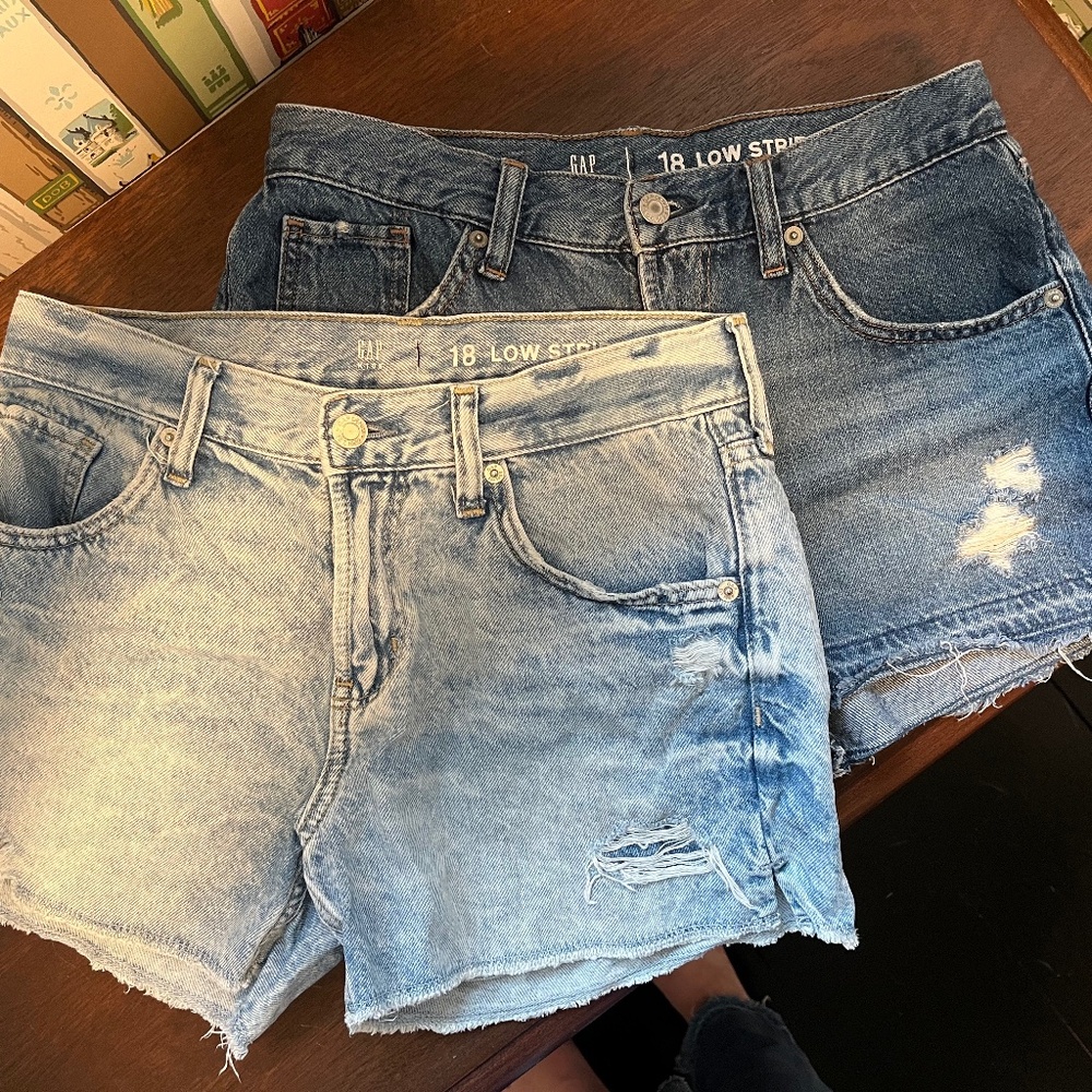 GAP Kids Low Stride Denim Shorts~2 pairs~100% cotton